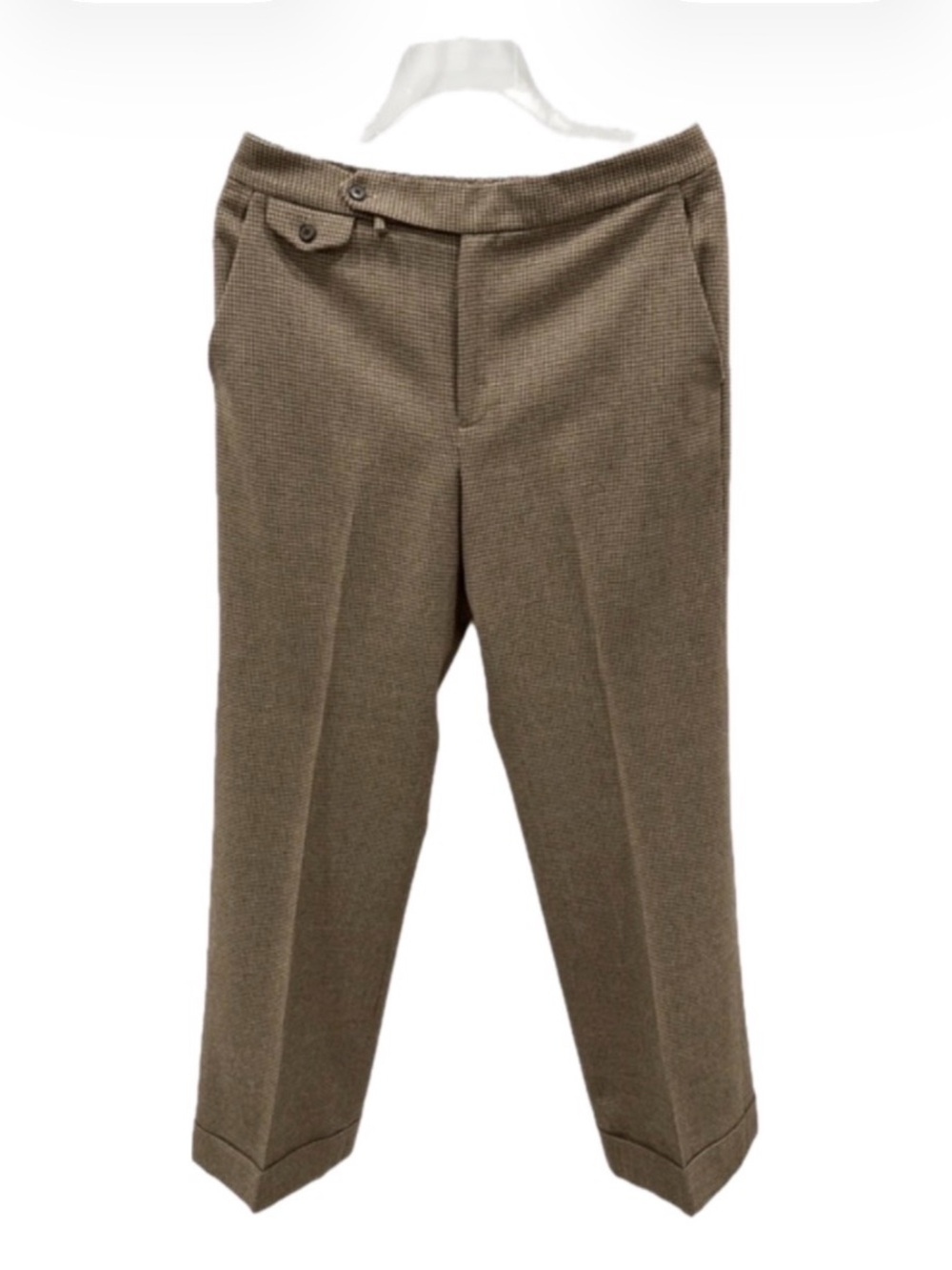 Lauren Ralph Lauren 100% Wool Mini Houndstooth Trousers Size 8